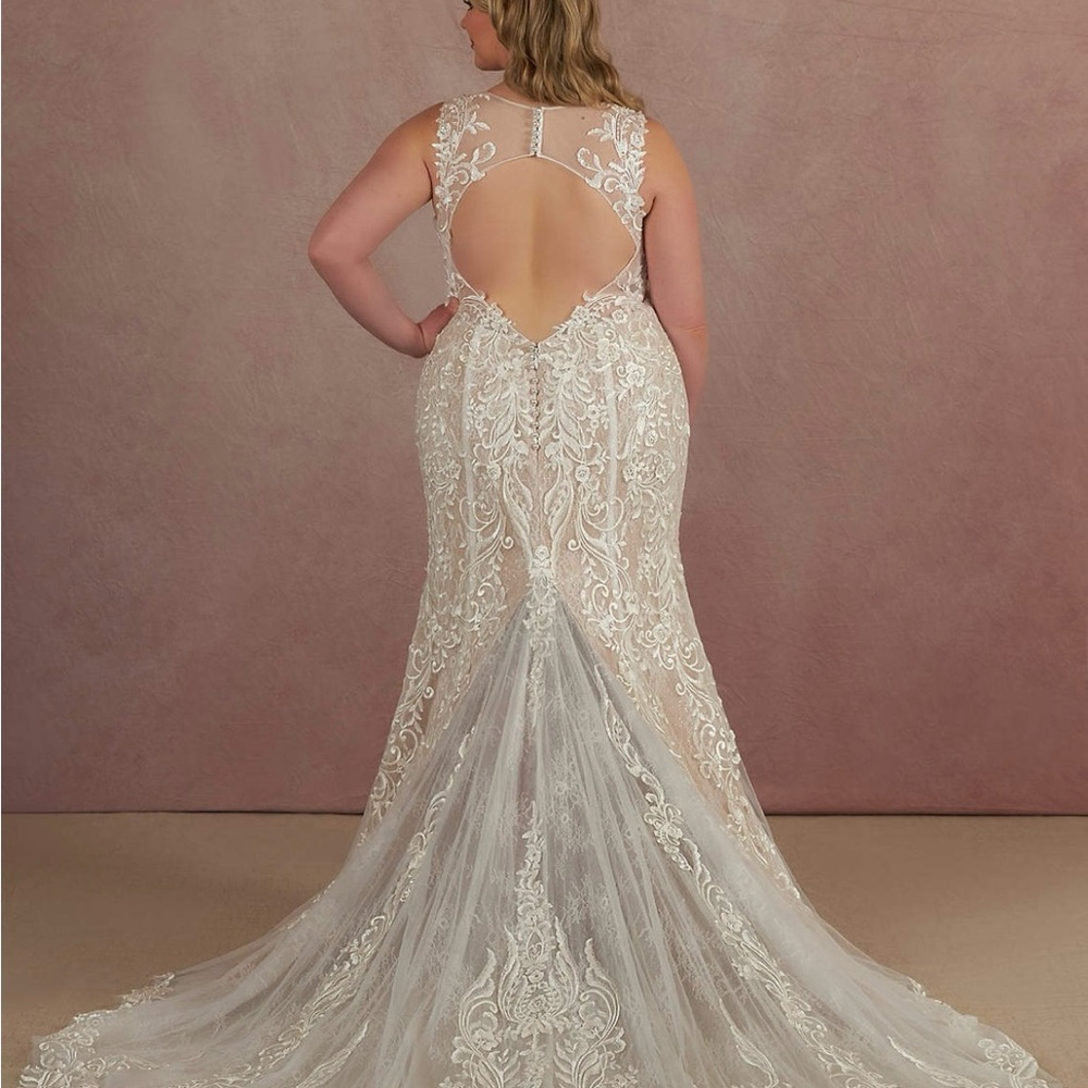 Nude Mermaid style Wedding Dress by AZAZIE